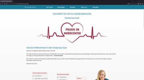 Vorschaubild der Website Facharztpraxis Ekaterina Sud in Schwedt